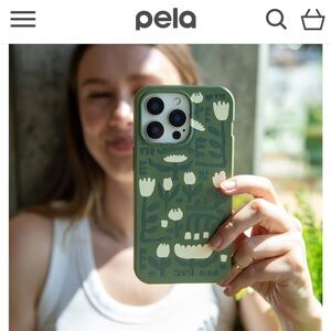 Pela iPhone 15 Pro Green Floral Phone Case